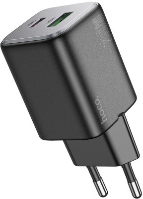 Сетевое зар./устр. Hoco N41 Almighty Black 20W 3A+2.22A+2A+1.67A+1.5A (PD+QC+AFC) USB/USB Type-C универсальное черный