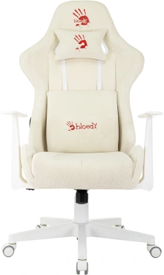 Кресло игровое A4Tech Bloody GC-570 белый сиденье белый с подголов. крестов. пластик пластик белый