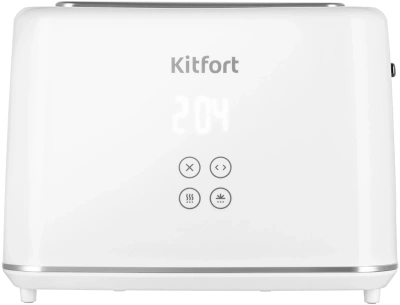 Тостер Kitfort КТ-6872 1080Вт белый/серебристый