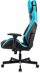 Кресло игровое Knight Thunder 5X черный/голубой экокожа крестов. металл