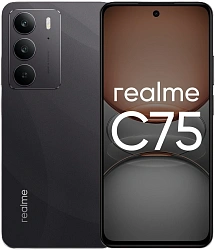 Смартфон Realme RMX3941 C75 256Gb 8Gb черный моноблок 3G 4G 2Sim 6.72" 1080x2400 Android 14 50Mpix 802.11 a/b/g/n/ac NFC GPS GSM900/1800 GSM1900 Protect A-GPS microSD max2048Gb