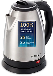 Чайник электрический Scarlett SC-EK21S26 2л. 1800Вт серебристый корпус: металл/пластик (EK21S26)