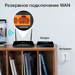 Роутер беспроводной TP-Link Archer MR400 AC1200 10/100BASE-TX черный