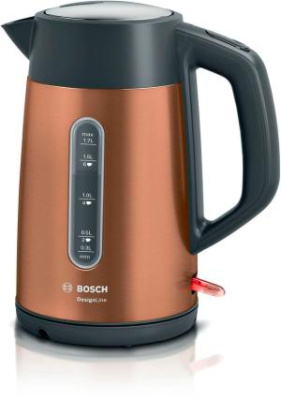Чайник электрический Bosch TWK4P 1.7л. 2400Вт коричневый корпус: металл/пластик (TWK4P439)