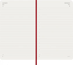 Ежедневник Moleskine CLASSIC SOFT Large 130х210мм 400стр. мягкая обложка красный