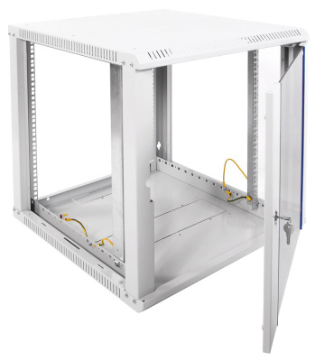 Шкаф коммутационный ЦМО ШРН-ЭКОНОМ (ШРН-Э-12.500) настенный 12U 600x520мм пер.дв.стекл 75кг серый 470мм 20.2кг 180град. 608мм