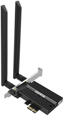 Сетевой адаптер Wi-Fi + Bluetooth Netis F1 AX3000 PCI Express (ант.внеш.съем) 2ант.