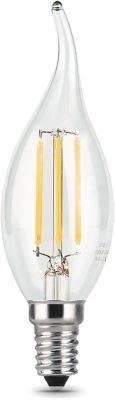 Лампа филам. Gauss Filament 5Вт цок.:E14 свеча 220B св.свеч.бел.нейт. (упак.:10шт) (104801205-D)