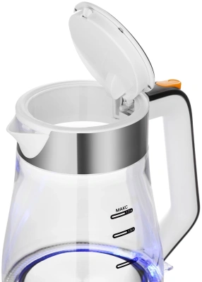 Чайник электрический Kitfort КТ-6626 1.7л. 2200Вт нержавеющая сталь/черный корпус: нерж.сталь/стекло