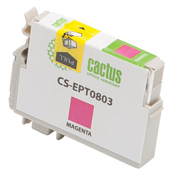 Картридж струйный Cactus CS-EPT0803 T0803 пурпурный (11.4мл) для Epson Stylus Photo P50/PX650/PX660/PX700/PX700W/PX710/PX710W/PX720/PX720WD/PX800/PX800FW/PX810/PX810FW/PX820/PX820FWD/R265/R285/R360/RX560/RX585/RX685 с чипом