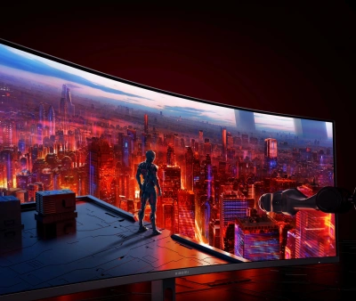 Монитор Xiaomi 34" Curved Gaming Monitor G34WQi черный VA LED 1ms 21:9 HDMI матовая HAS Piv 350cd 178гр/178гр 3440x1440 180Hz FreeSync Premium DP 2K 6.9кг