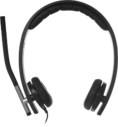 Наушники с микрофоном Logitech H650E черный 1.1м накладные оголовье (981-000519)