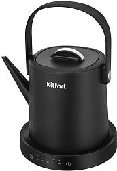Чайник электрический Kitfort КТ-6754 1л. 1200Вт черный корпус: нерж.сталь