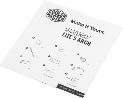 Корпус Cooler Master MasterBox Lite 5 ARGB, W/O controller черный без БП ATX 3x120mm 2x140mm 2xUSB3.0 audio bott PSU