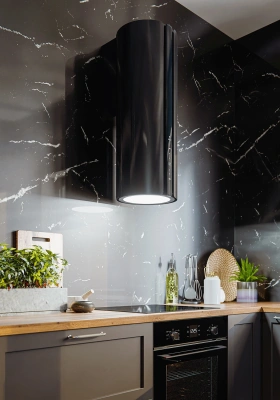 Вытяжка каминная Lex TORO 350 черный управление: кнопочное (1 мотор)