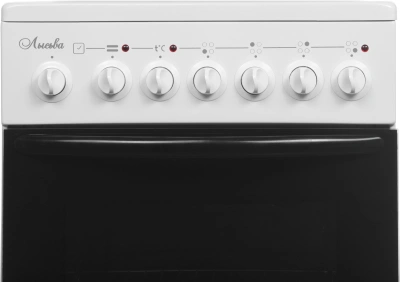 Плита Электрическая Лысьва EF4005MK00 белый/черный стеклокерамика (без крышки)