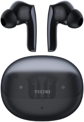 Гарнитура внутриканальные Tecno SC02 черный беспроводные bluetooth в ушной раковине (SC02 BLACK)