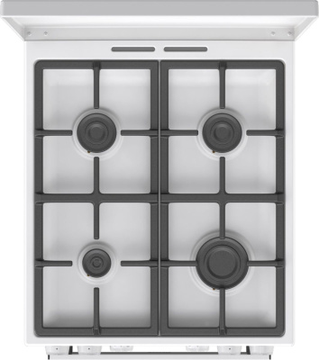 Плита Комбинированная Gorenje GK5A42WF-B белый (металлическая крышка) реш.чугун