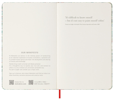 Блокнот Moleskine LIMITED EDITION VAN GOGH MUSEUM SKARTQP063VANGOGH Large 130х210мм 104стр. нелинованный твердая обложка светло-зеленый