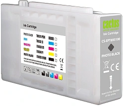 Картридж струйный Cactus CS-EPT693100 T6931 черный пигментный (350мл) для Epson SureColor SC-T3000/T3070/T3200/T5000/5200 с чипом