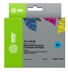 Картридж струйный Cactus CS-C9428 №85 светло-голубой (72мл) для HP DJ 30/130 с чипом