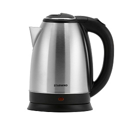 Чайник электрический Starwind SKS1051 1.8л. 1500Вт серебристый матовый/черный корпус: металл/пластик