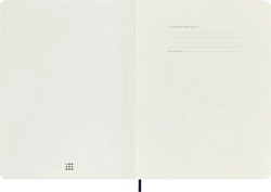 Блокнот Moleskine CLASSIC SOFT QP621B20 XLarge 190х250мм 192стр. линейка мягкая обложка синий сапфир
