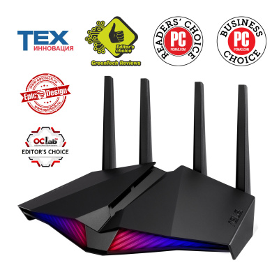 Роутер беспроводной Asus RT-AX82U AX5400 10/100/1000BASE-TX/4G ready черный