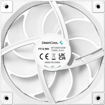 Вентилятор для корпуса Deepcool FT12 120х120x25 белый 4-pin 32дБ (R-FT12-WHWPN1-G) Ret