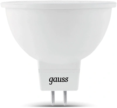 Лампа светодиодная Gauss 101505109 9Вт цок.:GU5.3 рефлек. 220B св.свеч.бел.теп. MR16 (упак.:10шт)