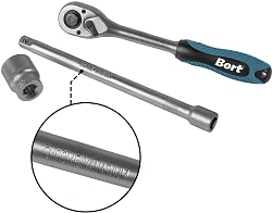 Набор головок Bort BTK-33 33 предмета (жесткий кейс)