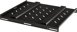 Полка стационарная Lanmaster TWT-CBB-S4-10/100 1U нагр.:100кг. 19" 730мм черный (упак.:1шт)