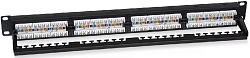 Патч-панель Cabeus PL2-24-CAT.5E-DUAL 19" 1U 24xRJ45 кат.5E
