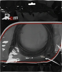 Шнур питания Rem R-10-Cord-C13-S-3 C13-Schuko проводник.:3x1мм2 3м 220В 10А (упак.:1шт) черный