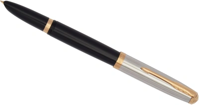 Ручка перьев. Parker 51 Premium (CW2169030) Black St.Steel GT F сталь нержавеющая подар.кор.