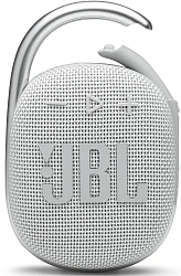 Колонка порт. JBL Clip 4 белый 5W 1.0 BT 15м 500mAh (JBLCLIP4WHT)