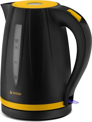 Чайник электрический Vitek VT-1168 1.7л. 2200Вт черный корпус: стекло