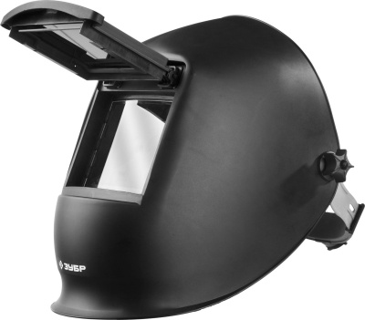 Маска сварщика Зубр МСО-11 филь.:стекло см.экр.110x90мм черный (11072)