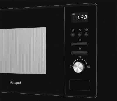 Микроволновая печь Weissgauff BMWO-207 Grill 20л. 800Вт черный/нержавеющая сталь (встраиваемая)