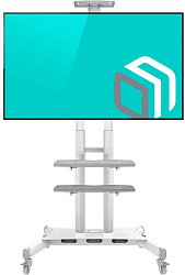 Подставка для телевизора Onkron TS1881 белый 50"-86" макс.90.9кг напольный мобильный