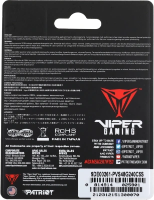 Память DDR4 8GB 2400MHz Patriot PVS48G240C5S Viper Steel RTL PC4-19200 CL15 SO-DIMM 260-pin 1.2В Ret
