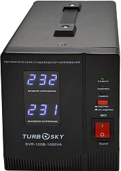 Стабилизатор напряжения Turbosky AVR-1000VA 1кВА однофазный черный