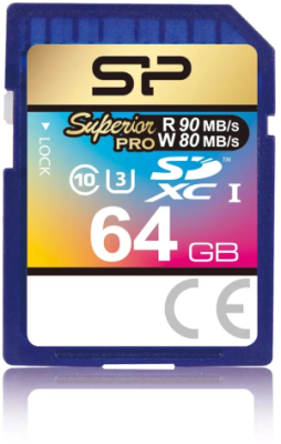 Флеш карта SDXC 64GB Silicon Power SP064GBSDXCU3V10 Superior Pro w/o adapter