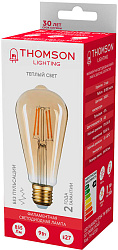 Лампа филам. Thomson Filament TH-B2130 9Вт цок.:E27 эдисон 220B св.свеч.бел.теп. ST64 (упак.:1шт)