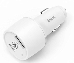Автомобильное зар./устр. Hama H-183322 3A (PD+QC) USB/USB Type-C универсальное белый (00183322)