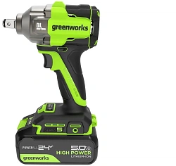 Гайковерт Greenworks IW5500 аккум. патрон:квад.1/2" (3805007CUG)