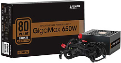Блок питания Zalman ATX 650W ZM650-GVII 80+ bronze (20+4pin) APFC 120mm fan 5xSATA RTL
