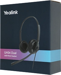 Гарнитура проводная Yealink UH34 Dual UC черный