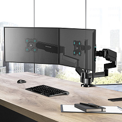 Кронштейн для мониторов Onkron G280 черный 13"-32" макс.24кг настольный поворот и наклон верт.перемещ.