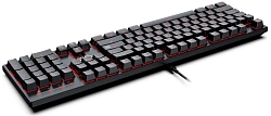 Клавиатура Defender Gk-596 механическая черный USB for gamer LED (45596) кабель 1.5м